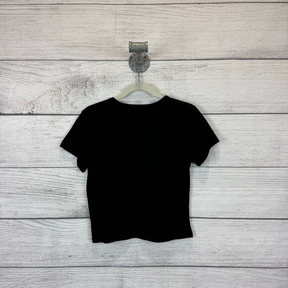 Organic Generation Women's Black Short Sleeve Graphic Embroidered Tee Size Small - Picture 5 of 5